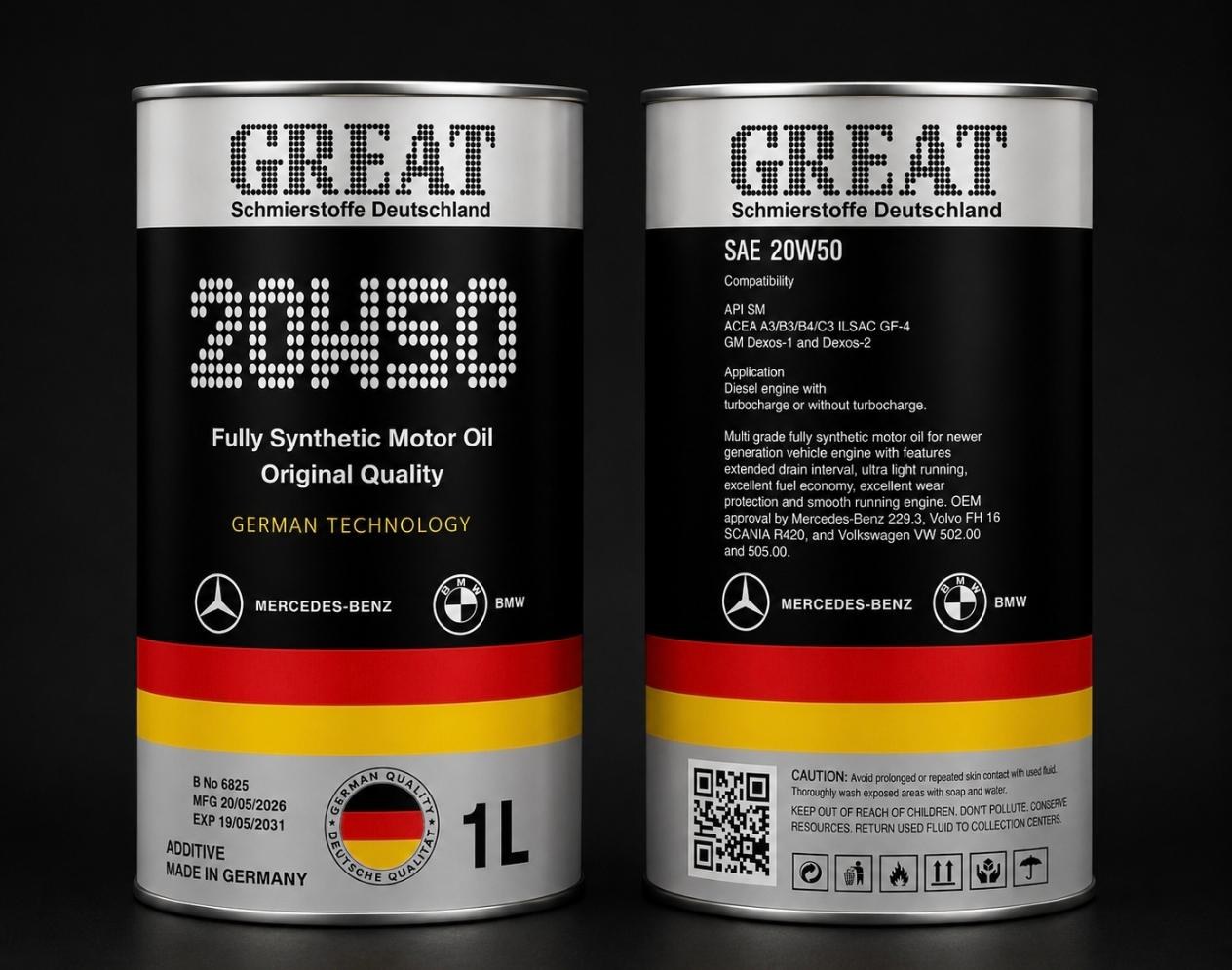 GREAT 20W50 product can